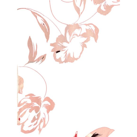 MauricesX-Small Womens Floral Wrap Dress Red White Ruffle Sleeve Maxi Sheer Over - Picture 10 of 10